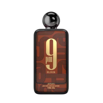 Afnan 9 PM Elixir Unisex Extrait de Parfum, 3.4 Fl. Oz